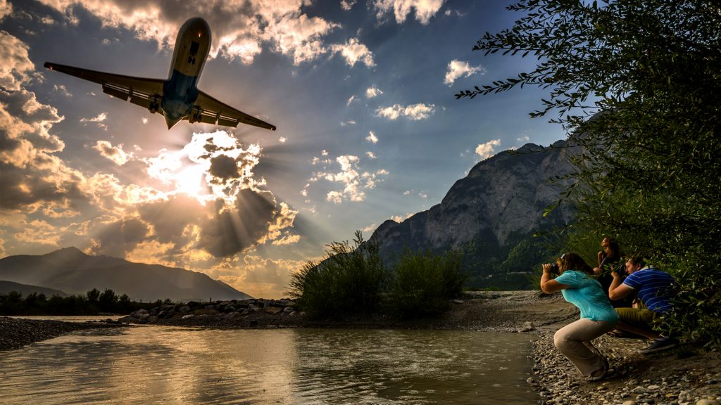 Flugzeug schauen